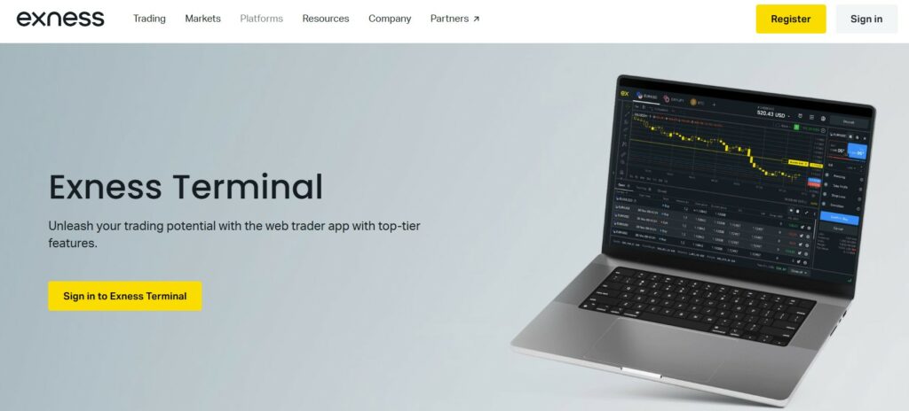Exness Terminal Web Platform