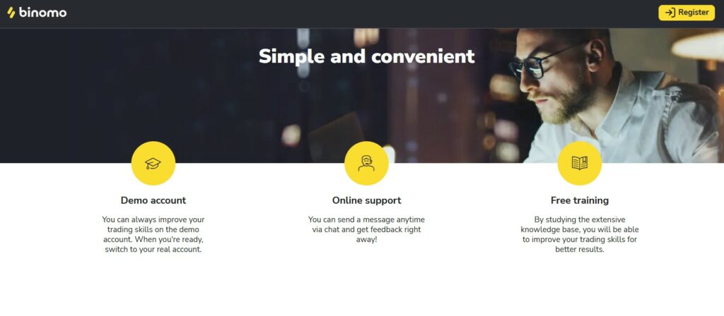 Binomo Investment Options